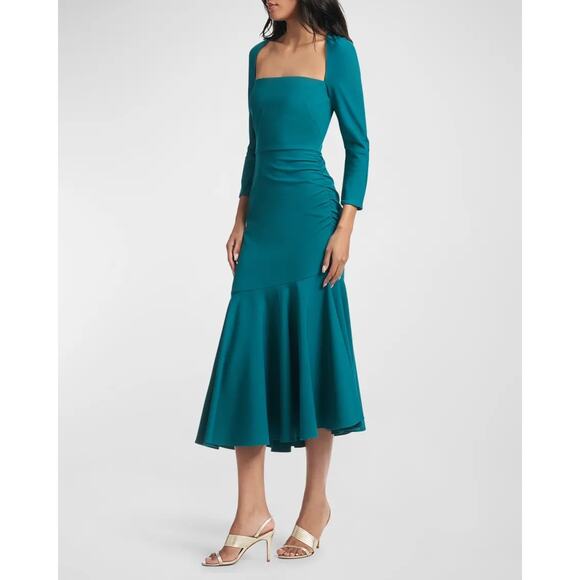 Sachin & Babi green Sharlize Asymmetric Cutout Midi Dress size 4 - Picture 1 of 15